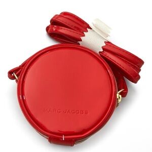 Marc Jacobs Patent Leather Red Round Crossbody Bag